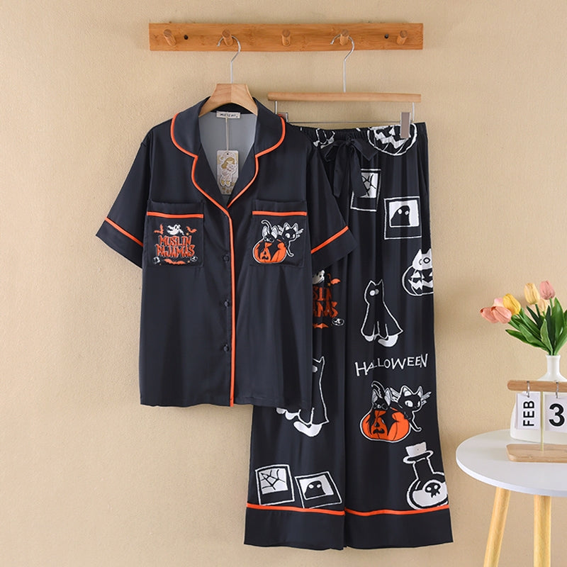 ชุดนอน Muslin Pajamas Collection Muslin Pet รุ่น Midnight mischief (N3305 T3305) | ชุดนอนชุดเที่ยว