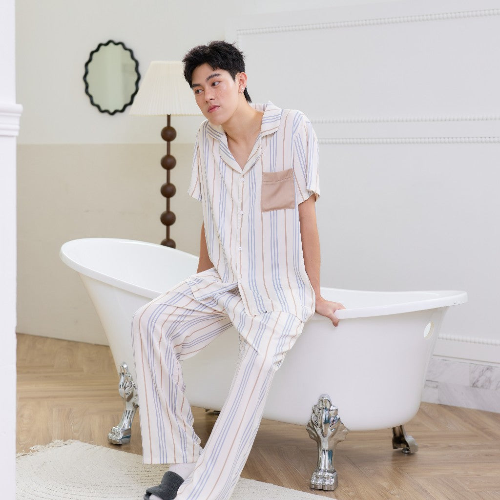 ชุดนอน Muslin Pajamas Collection Muslin Pet รุ่น Creamy Harmony(N3281T3281K3281Y3281Y3282)|ชุดคู่รัก