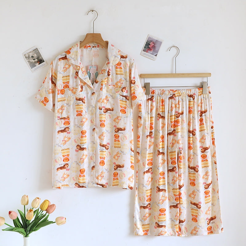 ชุดนอน Muslin Pajamas Organic bamboo รุ่น Sweet Puppy (A1065 B1065 E1065) | ชุดนอนผู้หญิง