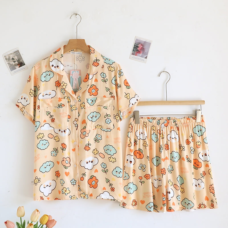 ชุดนอน Muslin Pajamas Organic bamboo รุ่น Happy Skies (A1071 B1071 E1071) | ชุดนอนผู้หญิง