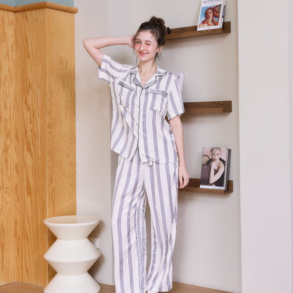 ชุดนอน Muslin Pajamas Collection Muslin Pet รุ่น Classic Charm(N3275 T3275 Y3275 Y3275)|ชุดนอนคู่รัก