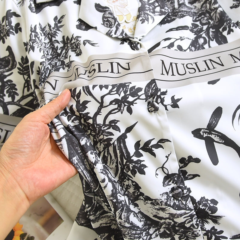 ชุดนอน Muslin Pajamas Collection Muslin Pet รุ่น Floral Epics (T/L 3296 3270 3271) | ชุดนอนชุดเที่ยว