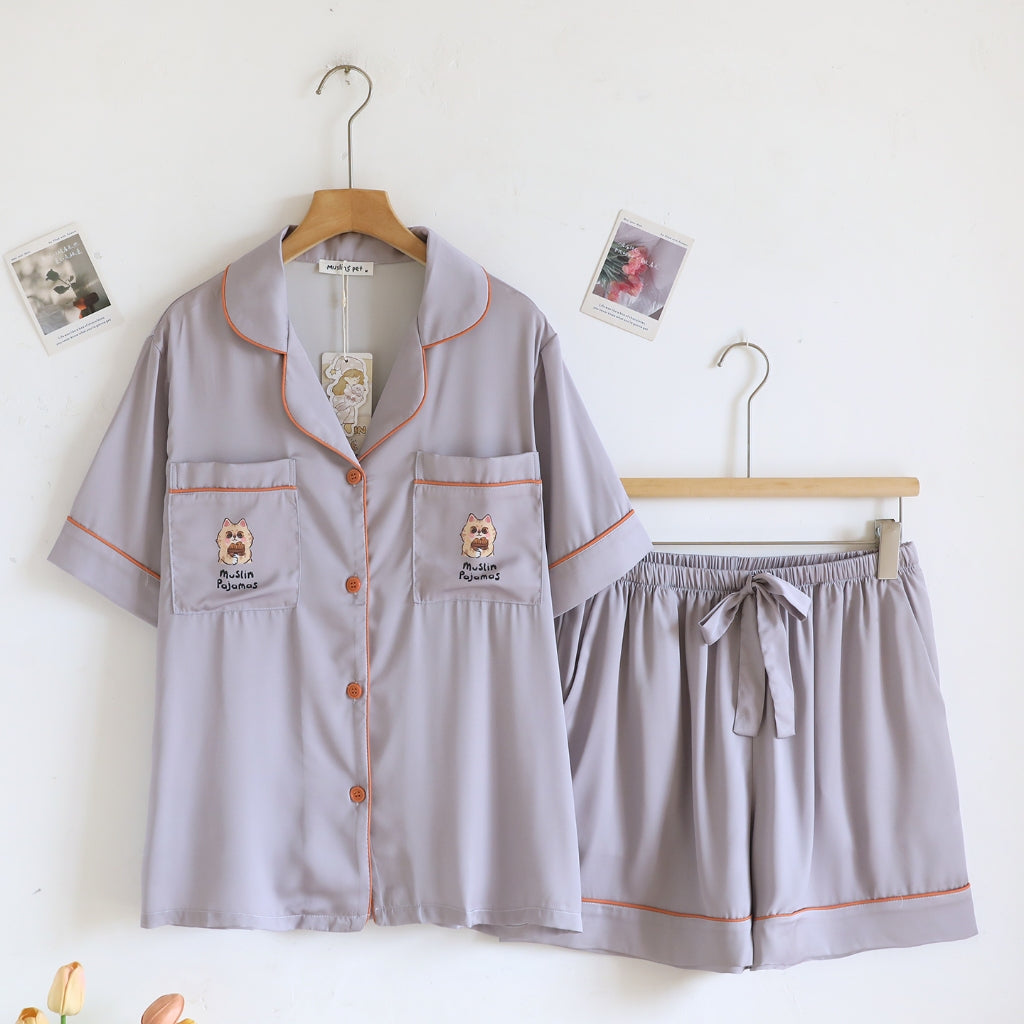 ชุดนอน Muslin Pajamas Collection Muslin Pet รุ่น Feline Dreams (N/T 3283 3284 3285) | ชุดนอนผู้หญิง