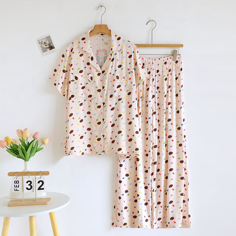 ชุดนอน Muslin Pajamas Organic bamboo รุ่น Sprinkle Dreams (A1062 B1062 E1062) | ชุดนอนผู้หญิง