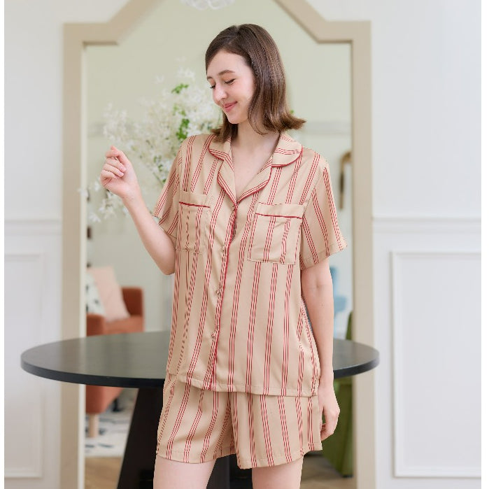 ชุดนอน Muslin Pajamas Collection Muslin Pet รุ่น Classic Crimson  (N3301 T3301 Y3301 Y3302)ชุดคู่รัก