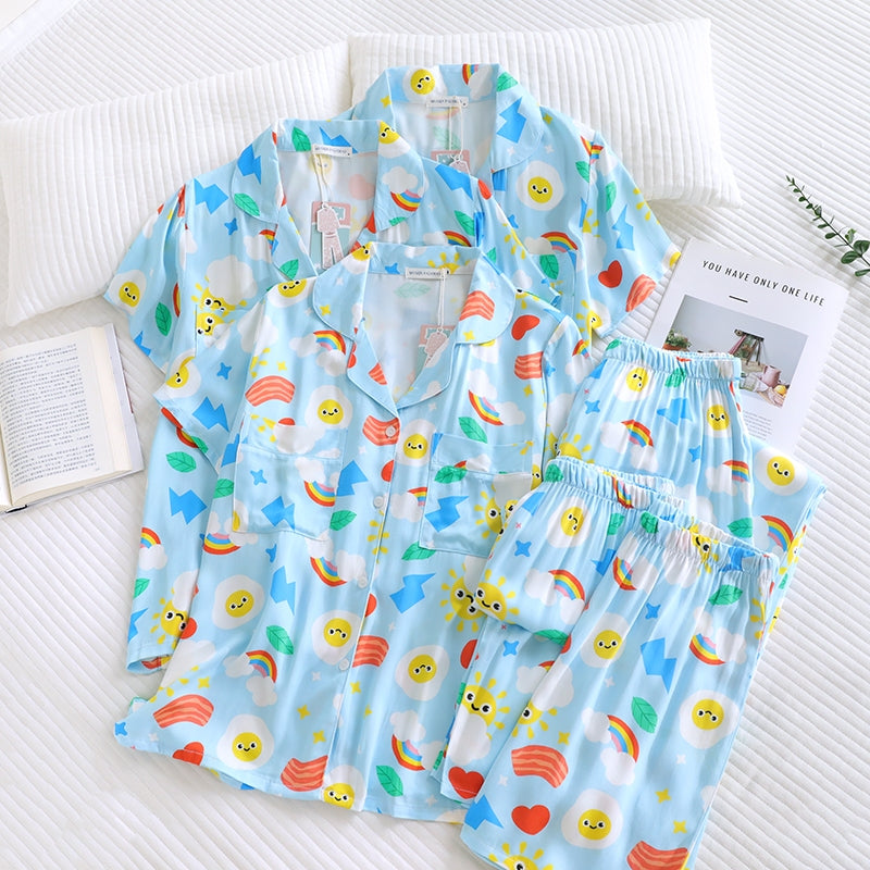 ชุดนอน Muslin Pajamas Organic bamboo รุ่น Sunny Mornings (A1064 B1064 E1064) | ชุดนอนผู้หญิง