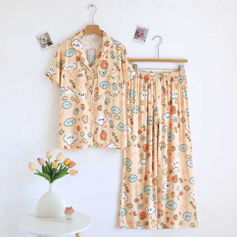 ชุดนอน Muslin Pajamas Organic bamboo รุ่น Happy Skies (A1071 B1071 E1071) | ชุดนอนผู้หญิง