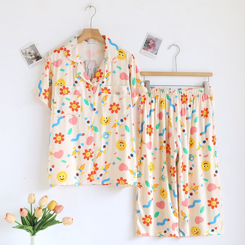 ชุดนอน Muslin Pajamas Organic bamboo รุ่น Dreamy Galaxy (A1066 B1066 E1066) | ชุดนอนผู้หญิง