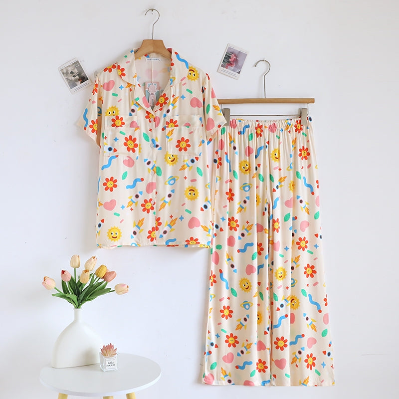 ชุดนอน Muslin Pajamas Organic bamboo รุ่น Dreamy Galaxy (A1066 B1066 E1066) | ชุดนอนผู้หญิง