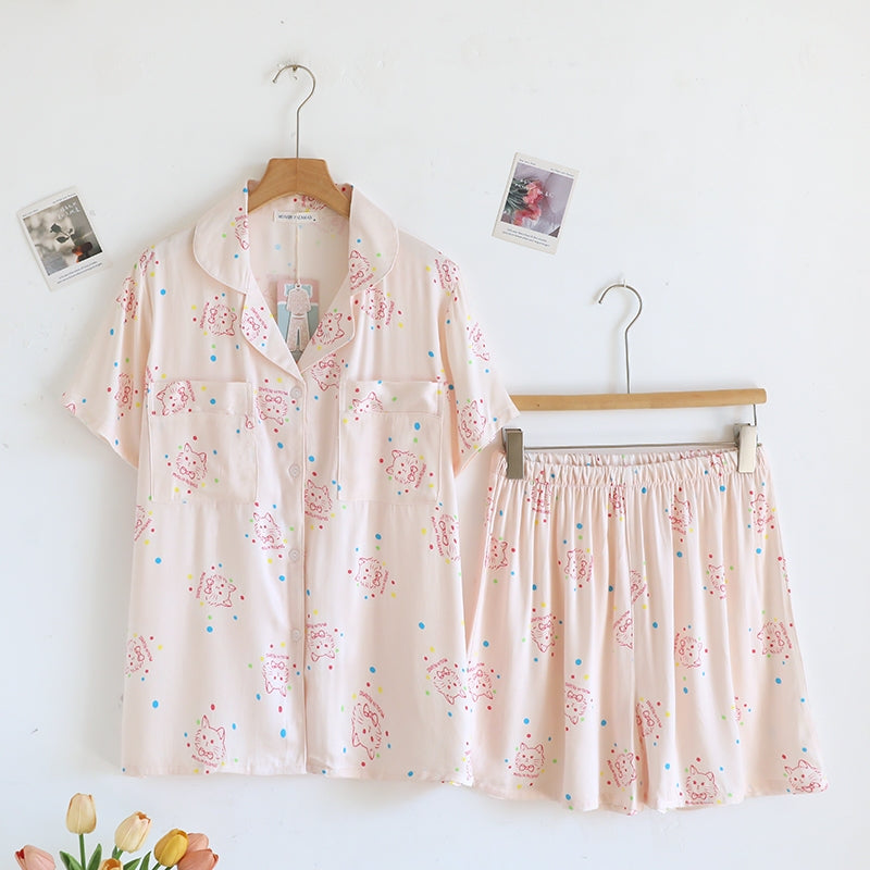 ชุดนอน Muslin Pajamas Organic bamboo รุ่น Pixie Cat (A1068 B1068 E1068) | ชุดนอนผู้หญิง