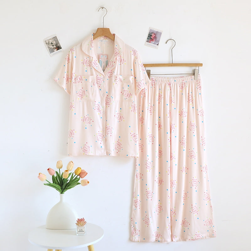 ชุดนอน Muslin Pajamas Organic bamboo รุ่น Pixie Cat (A1068 B1068 E1068) | ชุดนอนผู้หญิง