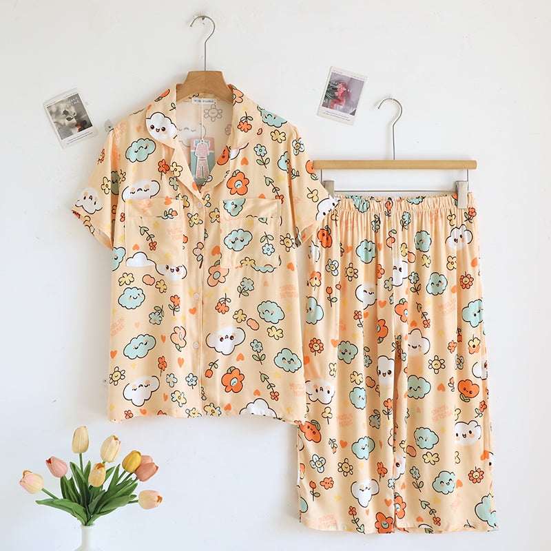 ชุดนอน Muslin Pajamas Organic bamboo รุ่น Happy Skies (A1071 B1071 E1071) | ชุดนอนผู้หญิง