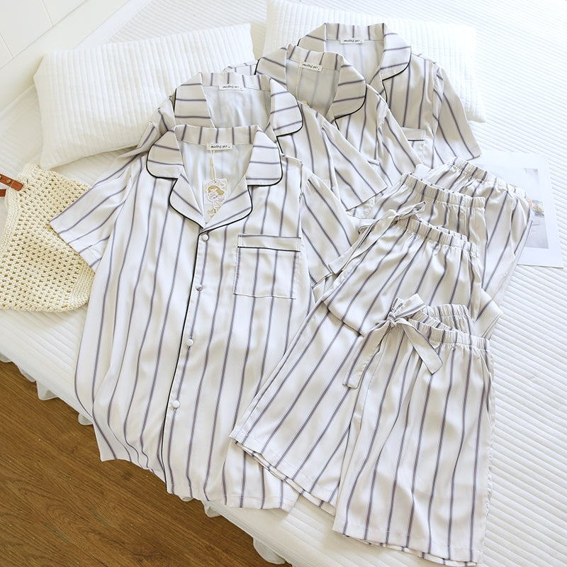 ชุดนอน Muslin Pajamas Collection Muslin Pet ร่น Cozy Rhythm (N3303 T3303 Y3303 Y3304) | ชุดนอนคู่รัก