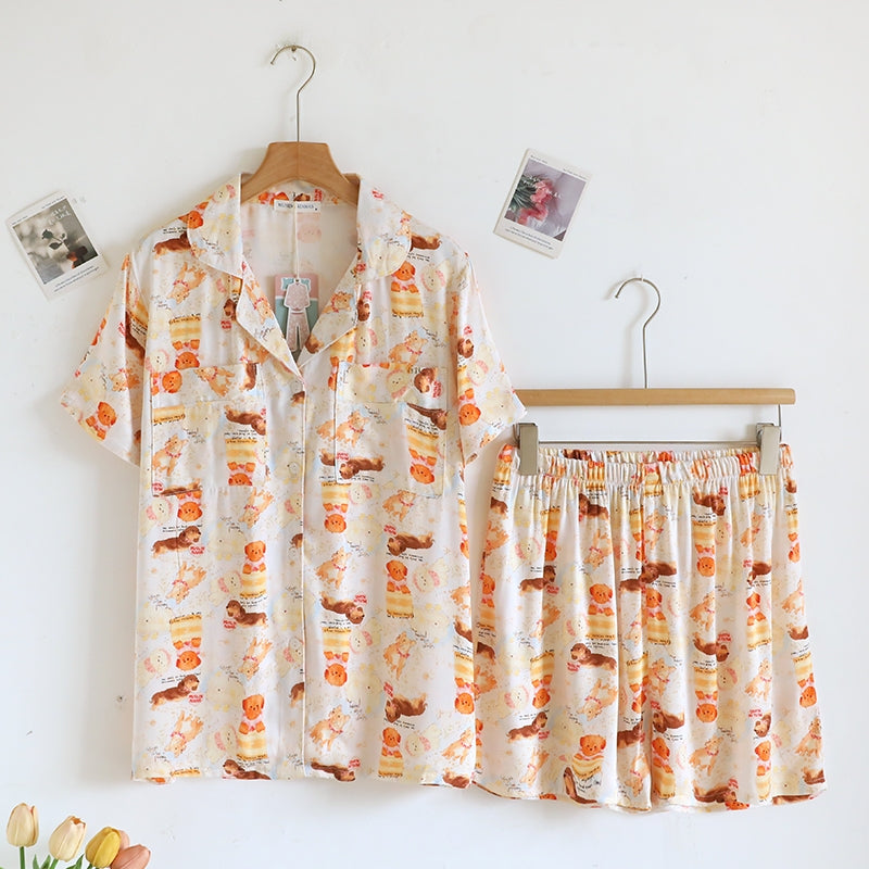 ชุดนอน Muslin Pajamas Organic bamboo รุ่น Sweet Puppy (A1065 B1065 E1065) | ชุดนอนผู้หญิง